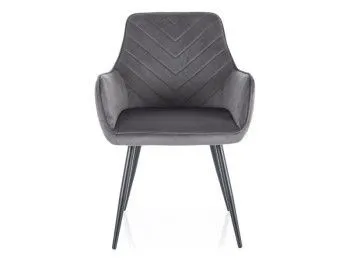 Стул кухонный Signal FIG Velvet Bluvel 14 (темно-серый/черный)