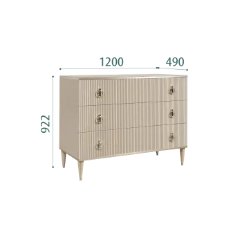 Комод Римини СОЛО (Ваниль/Серебро) РМКМ-1(s)