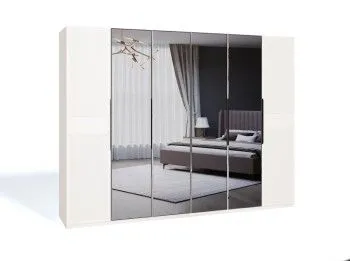 Шкаф Стелла 6-дверный белый