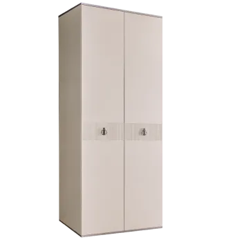 Шкаф 2-х дверный Римини СОЛО (Слоновая кость/Серебро) РМШ2/2(s)