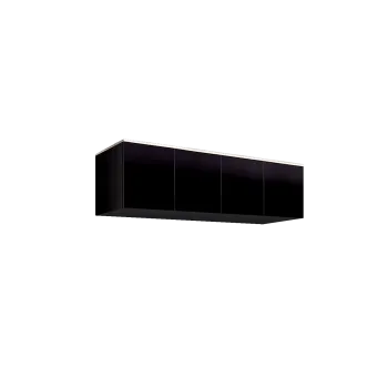 Антресоль для 4-х дверного шкафа Римини (Черный/серебро) РМАН-1(4)