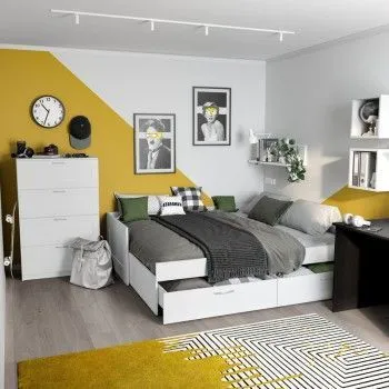 БРИМНЭС / СИРИУС кровать раздвижная ИКЕА / IKEA 80х200 белая