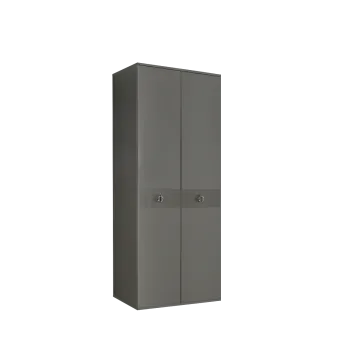 Шкаф 2-х дверный Римини СОЛО (Серый/Серебро) РМШ2/2(s)