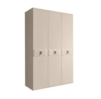 Шкаф 3-х дверный Bogemia Farfalle (Ваниль/Хром) БМШ2/3(Fa)