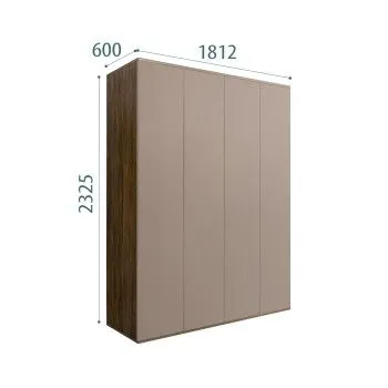 Шкаф 4-х дверный Bogemia Woodline Air (Мокка) БМШ2/4(0)
