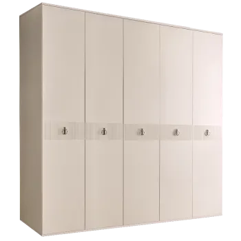 Шкаф 5-ти дверный Римини СОЛО (Бежевый/Серебро) РМШ2/5(s)