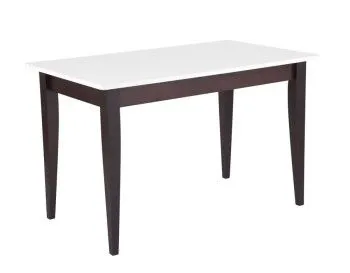 Стол Квадро (1200*700+300/цвет столешницы Белый/цвет ножек Венге)