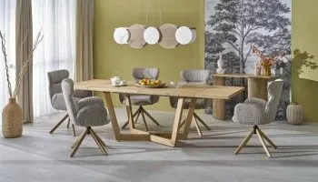 Стол обеденный Halmar MASSIVE 3 160 (дуб натуральный/дуб натуральный)