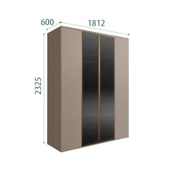 Шкаф 4-х дв. Bogemia Air (Мокка/Золото) БМШ2/4(2)