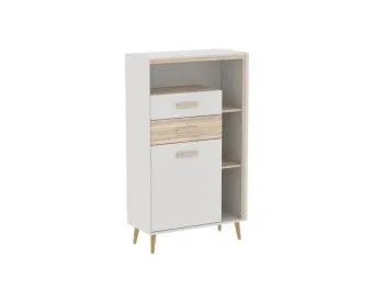 Пенал открытый низкий, Аврора (850*387*1465) Дуб Мария/Кашемир, 32104