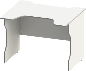 Стол компьютерный Вардиг, 100х75х82 см, белый/серый