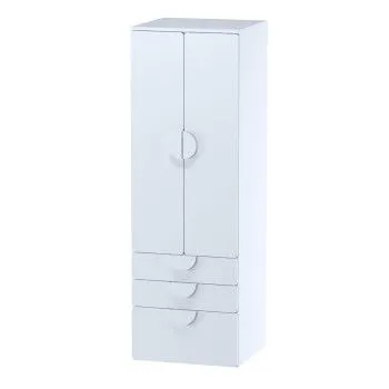 ПИКСИ шкаф распашной с 2 дверьми, 3 ящиками и полкой 60x57x183, робкий подснежник