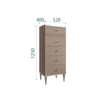 Шкаф 4-х дверный с ящиками Римини СОЛО (Серый/Золото) РМШ2/41(s)