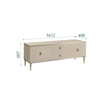 Тумба под телевизор Римини (Ваниль/Золото) РМТ-3