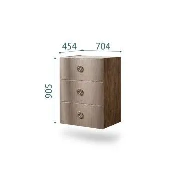 Комод Bogemia Woodline Fly Fi (Мокка) (Novabuk/Хром) БМКМ-1
