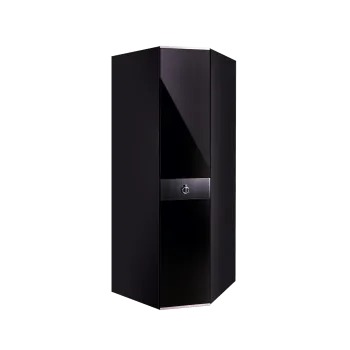 Шкаф угловой Римини СОЛО (Черный/Серебро) РМШУ2/1(s)