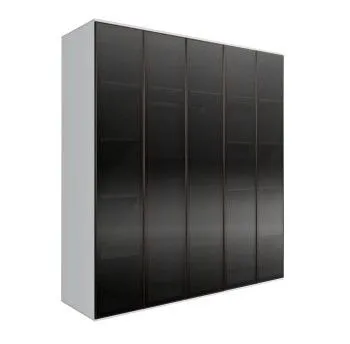 Шкаф 5-ти дв. Bogemia Air (Белый/Черный) БМШ2/5(5)