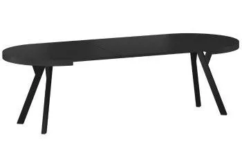 Стол обеденный Signal DOMINGO раскладной (черный мат/черный)