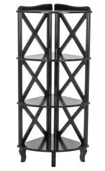 Этажерка-стеллаж угловая Джульетта-3 (венге)