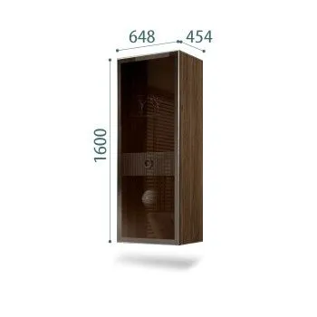 Витрина Bogemia Woodline Fly Fi (Мокка/Хром) БМВ1-1С