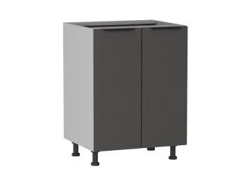 Стол 2-х дверный С-60, Ватель (600*523*820) Экокожа Серый, 23306