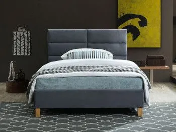 Кровать Signal SIERRA VELVET TAP.150 (серый/дуб) 120/200