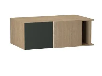 Шкаф АГУ-100, Женева (1000*600*360) Дуб Палермо/Зеленый матовый, 21957