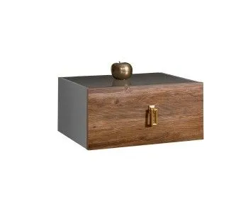 Тумба прикроватная Bogemia Fly Wood Fa (Серый) (Lakobel/Золото) БМТП-1