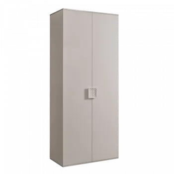 Шкаф 2-х дв. для платья Диора слоновая кость/серебро ДШ2/2