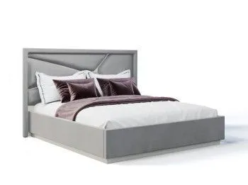 Кровать Лейла 160х200 светло серый камень