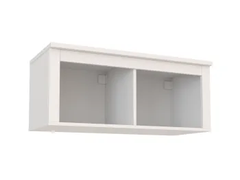 Полка навесная Сага, 2 секции, белая