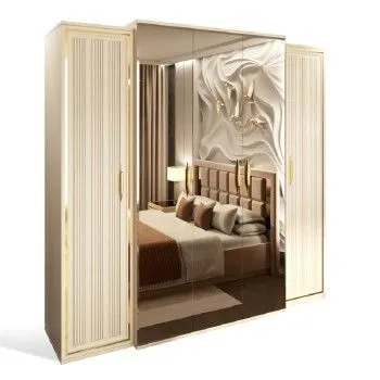 Шкаф Замира 5-дверный бежевый