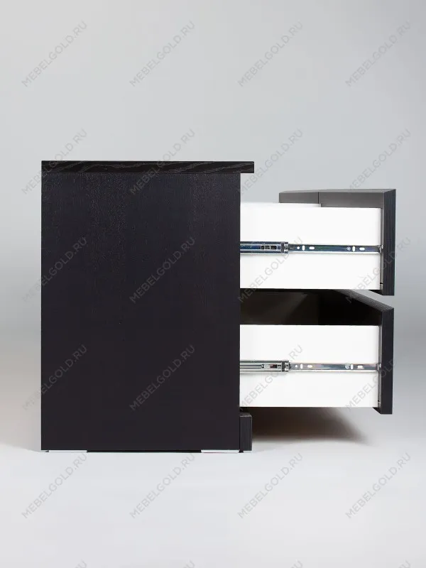 Комод Варма, 4 ящика, горизонтальный, 160х54х40 см, шпон натурального дерева, ясень черный | изображение 13