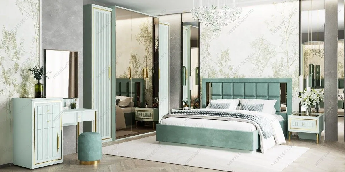 Шкаф Замира 4-дверный оливковый | изображение 3