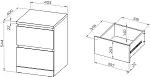 МАЛЬМ / VARMA Тумба прикроватная ИКЕА / IKEA 2, 40x54.8x40, пигмент, белый | изображение 3