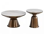 Комплект Signal VERA, 2 стола журнальных (белый/медный) | изображение 1