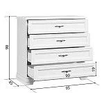 Комод Кентаки KOM4S белый - Выставка м. Марьина роща | изображение 1