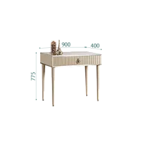 Стол туалетный узкий Римини СОЛО (Ваниль/Серебро) РМСТ-1(s)[9]