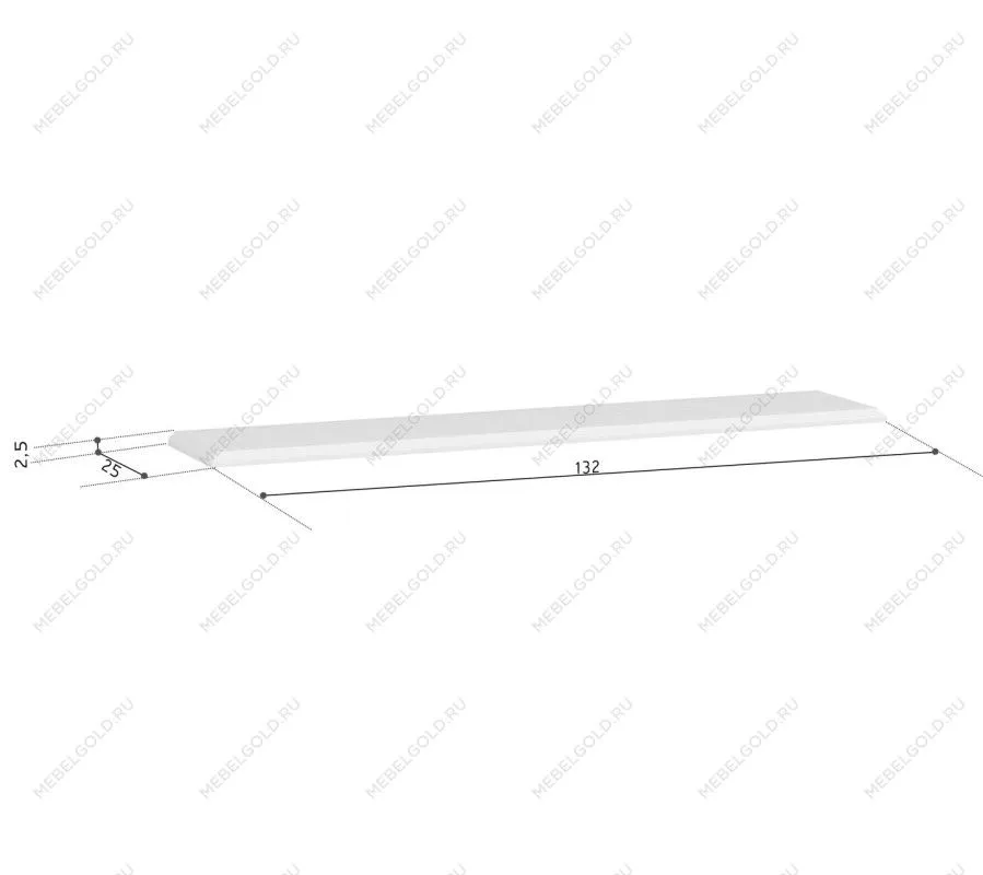 Полка Стилиус POL130 (Лиственница сибирская) | изображение 3