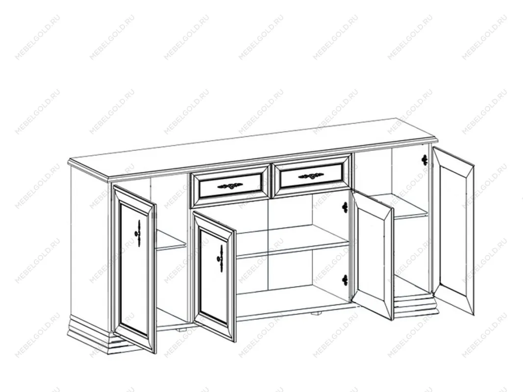 Тумба Кентаки KOM4D2S белый | изображение 1
