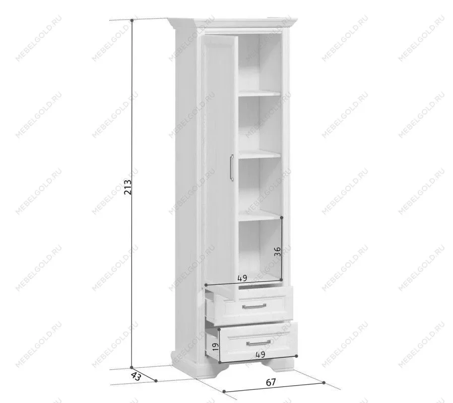 Шкаф Стилиус REG1D2S (Лиственница сибирская) | изображение 3