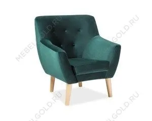 Кресло Signal NORDIC 1 Velvet Bluvel 78 (зеленый)