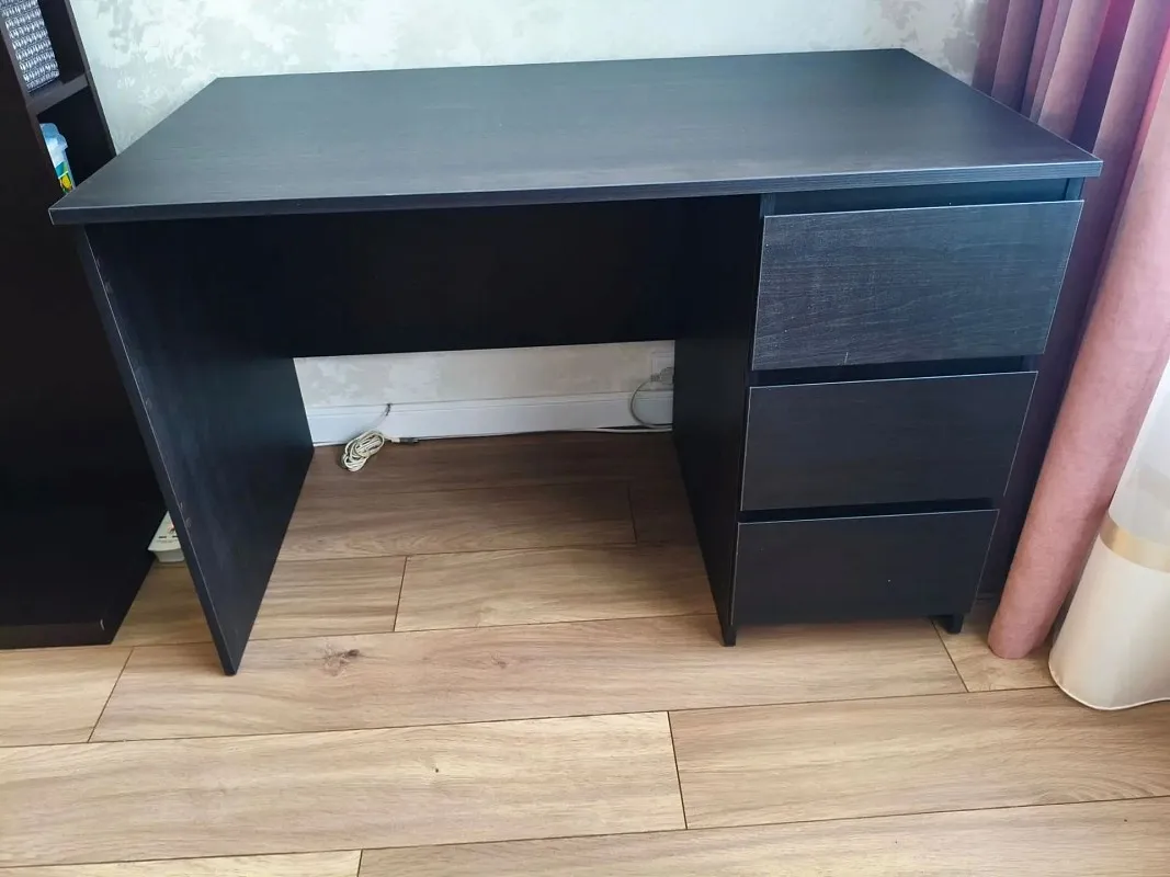 КАСТОР (KULLEN) стол письменный ИКЕА / IKEA 3 ящика 116х65 Дуб Венге | изображение 8