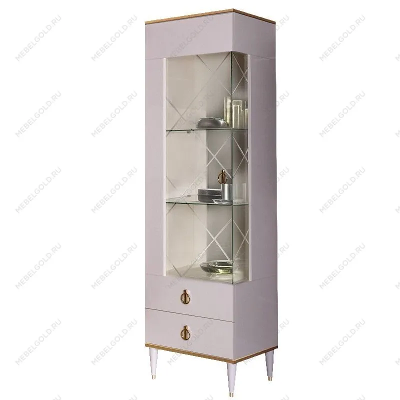 м. Марьина Роща - Витрина одностворчатая левая Римини (слоновая кость золото) РМВ1-1С