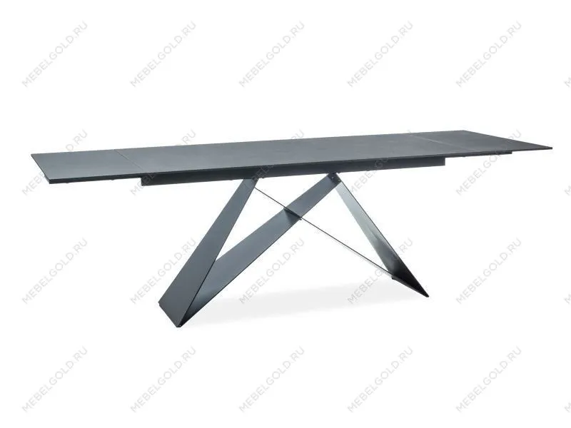 Стол обеденный Signal WESTIN 160 раскладной (черный матовый)