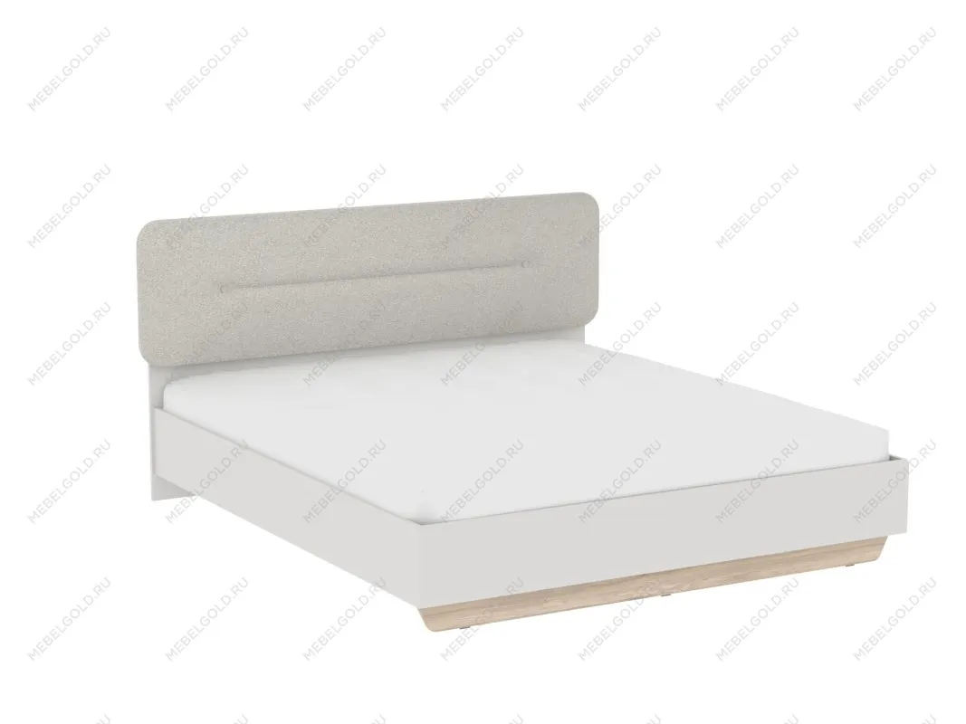 Кровать 1800 со светлой мягкой вставкой NEW и подъемным механизмом, Аврора Дуб Мария/Кашемир | изображение 1