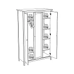 САГА шкаф 3 двери с зеркалом белый | изображение 4