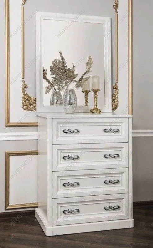 Зеркало для комода Мишель белый матовый (спальня) | изображение 4