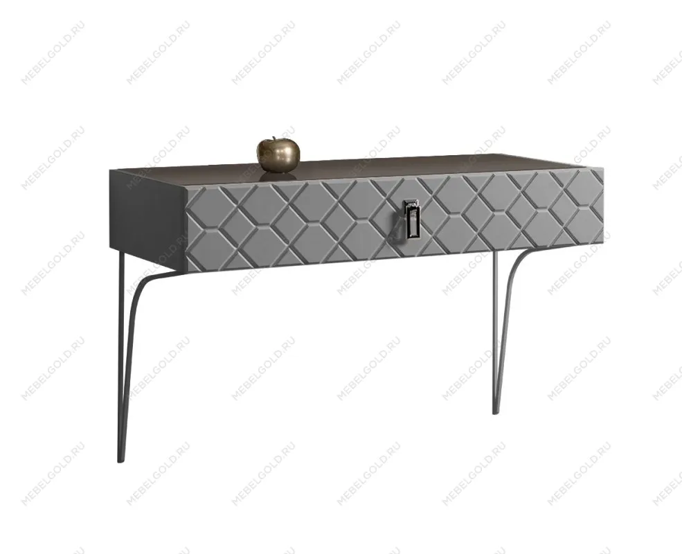 Стол туалетный (консоль) Bogemia Farfalle (Серый) (Lakobel/Хром) БМСТ-1(Fa)