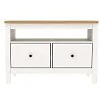 Тумба Сага, 2 ящика, 91х42х63 см, белая/ясень | изображение 12